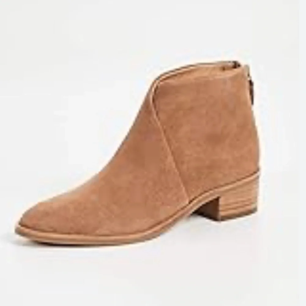 Soludos Venetian Tan Suede Ankle Booties - Picture 5 of 13